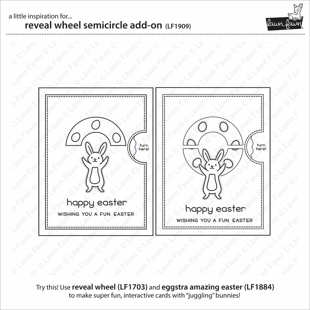 Lawn Fawn - Lawn Cuts Dies - Reveal Wheel Semicircle Add-on LF1909