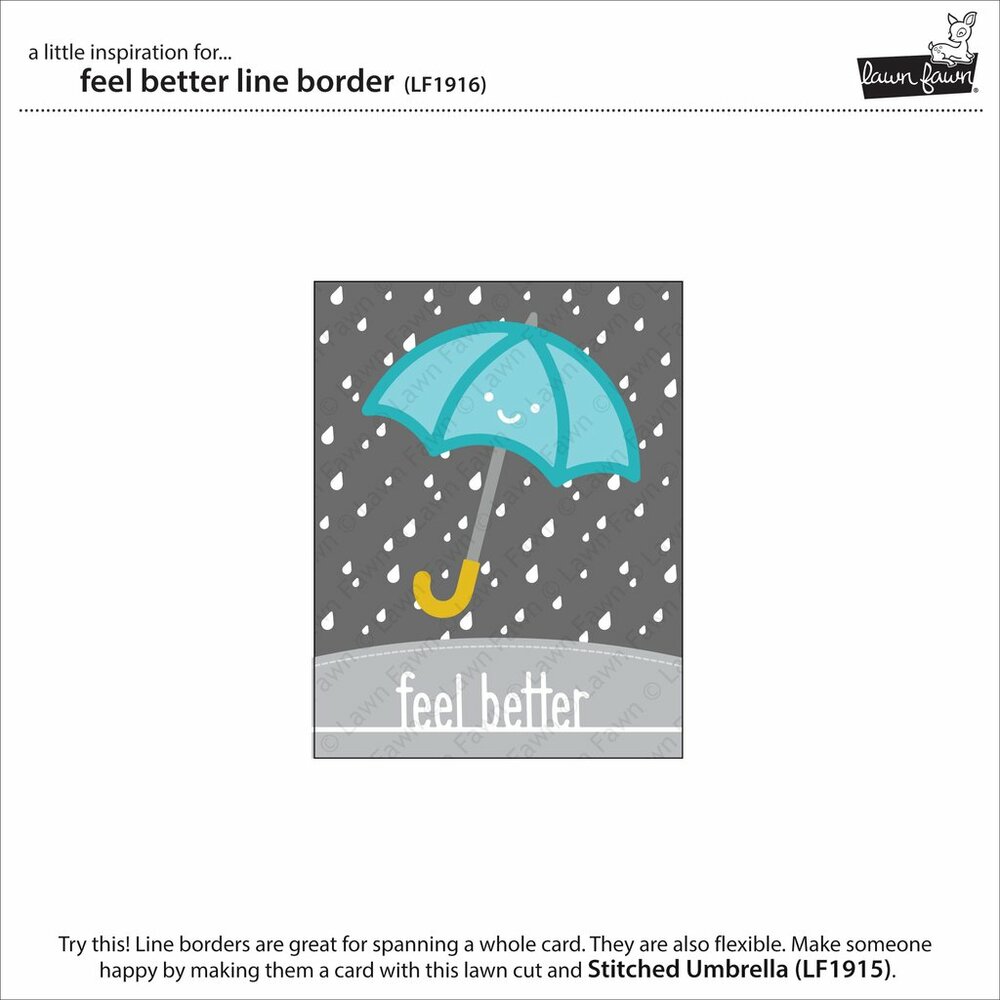Lawn Fawn - Lawn Cuts Dies - Feel Better Line Border LF1916
