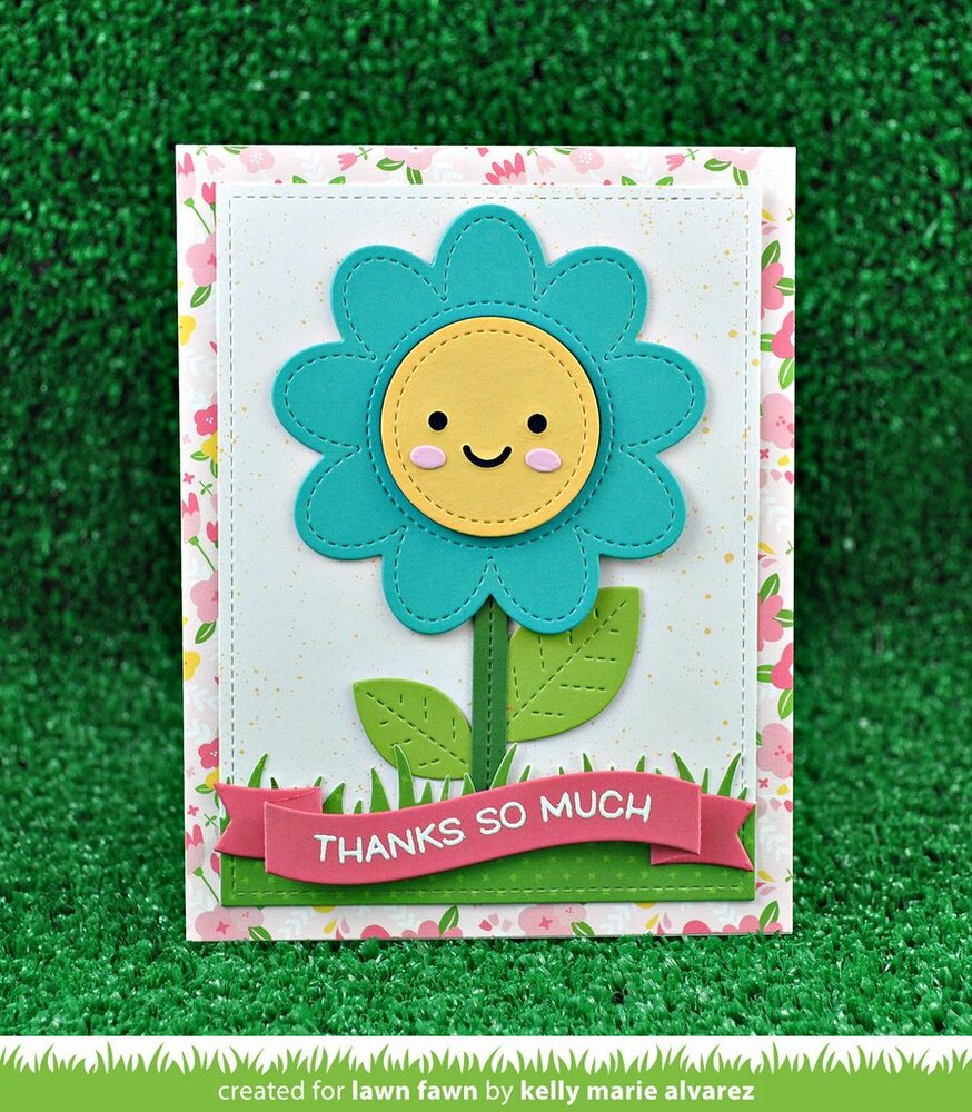 Lawn Fawn - Lawn Cuts Dies - Outside In Stitched Flower LF1922