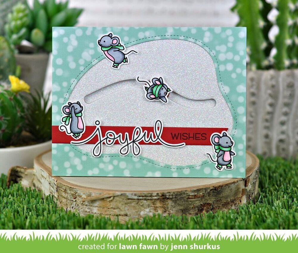 Lawn Fawn - Clear Stamps - Mice On Ice LF2031