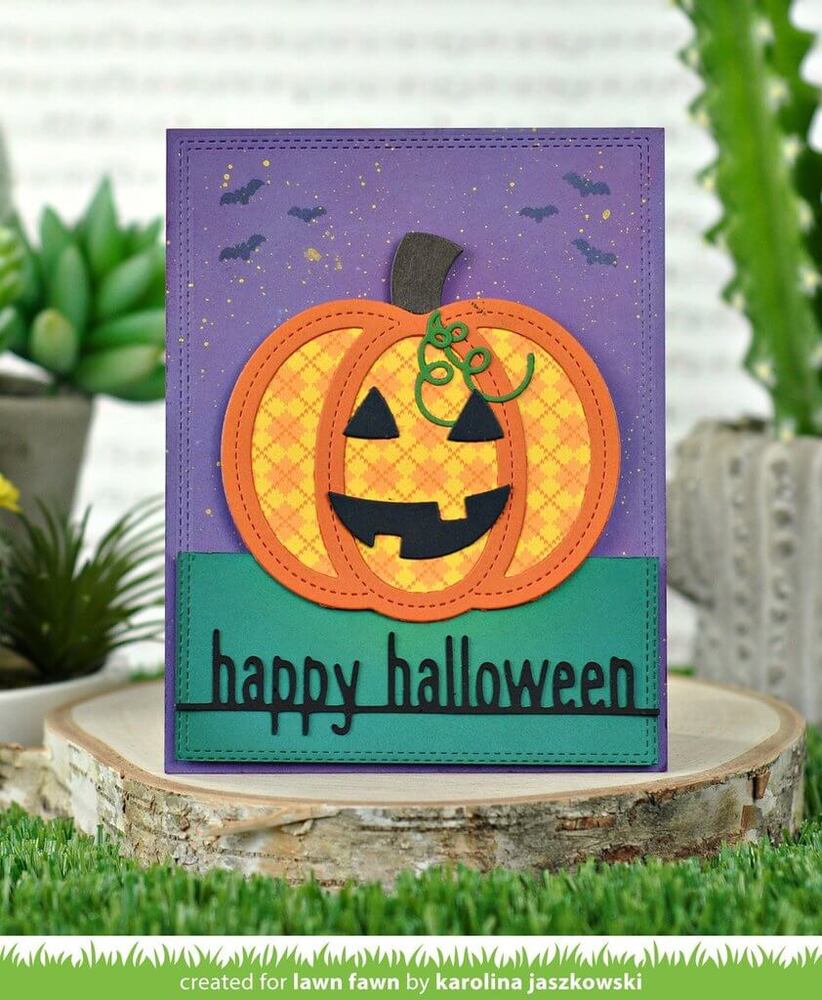 Lawn Fawn - Lawn Cuts Dies - Stitched Pumpkin Frame LF2058