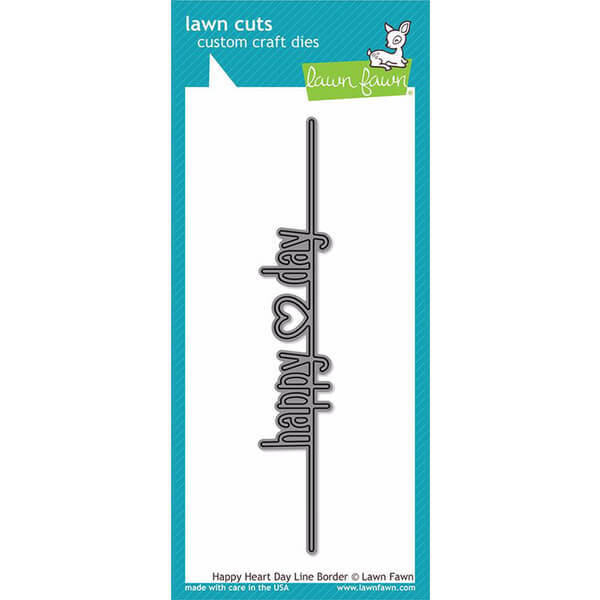 Lawn Fawn - Lawn Cuts Dies - Happy Heart Day Line Border