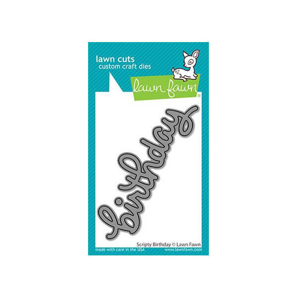 Lawn Fawn - Lawn Cuts Dies - Scripty Birthday LF2354