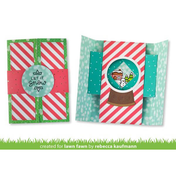 Lawn Fawn - Lawn Cuts Dies - Shutter Card Snow Globe Add-On LF2434