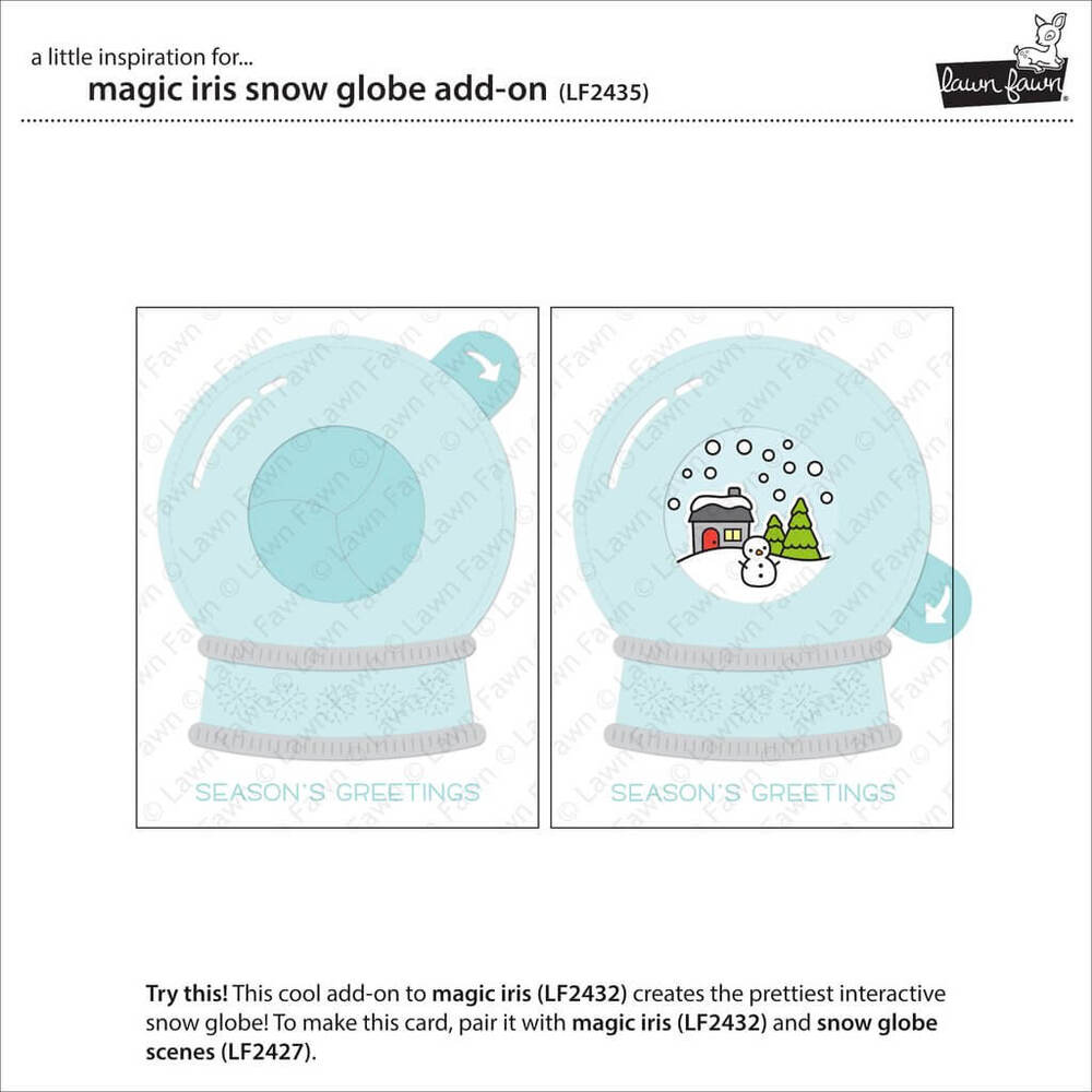 Lawn Fawn - Lawn Cuts Dies - Magic Iris Snow Globe Add-On LF2435