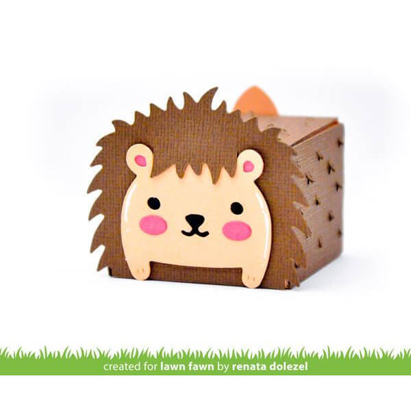Lawn Fawn - Lawn Cuts Dies - Tiny Gift Box Hedgehog Add-On LF2439