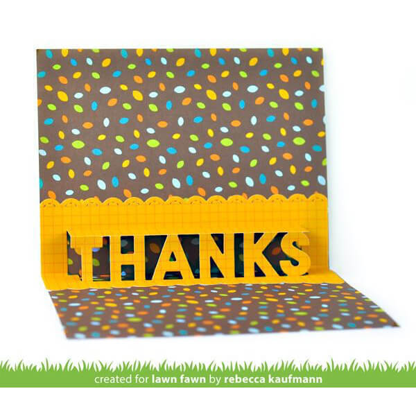 Lawn Fawn - Lawn Cuts Dies - Pop-Up Thanks LF2447