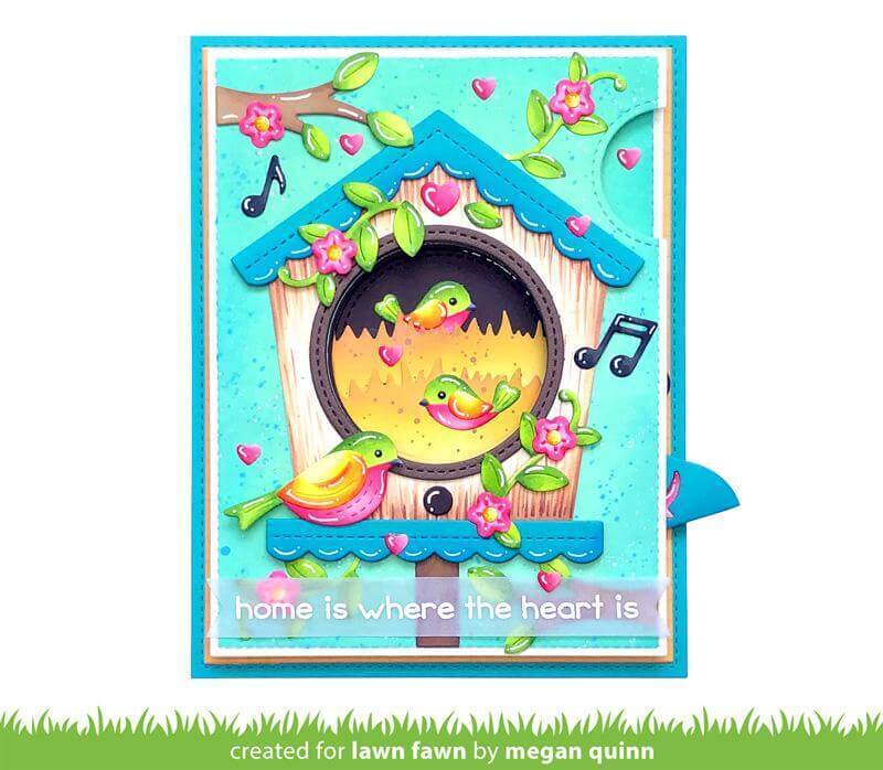 Lawn Fawn - Lawn Cuts Dies - Magic Iris Birdhouse Add-On LF2471