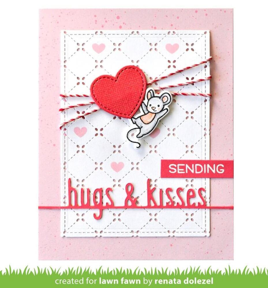 Lawn Fawn - Lawn Cuts Dies - Hugs and Kisses Line Border LF2475