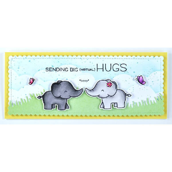 Lawn Fawn - Clear Stamps - Long Distance Hugs LF2510