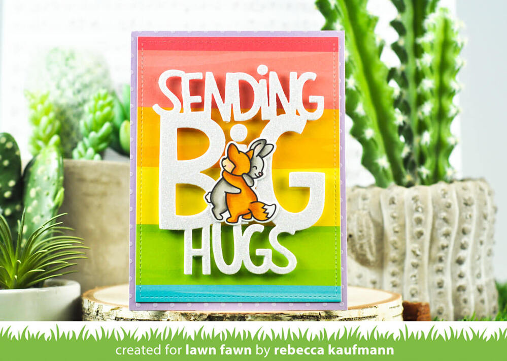 Lawn Fawn - Clear Stamps - Happy Hugs LF2556