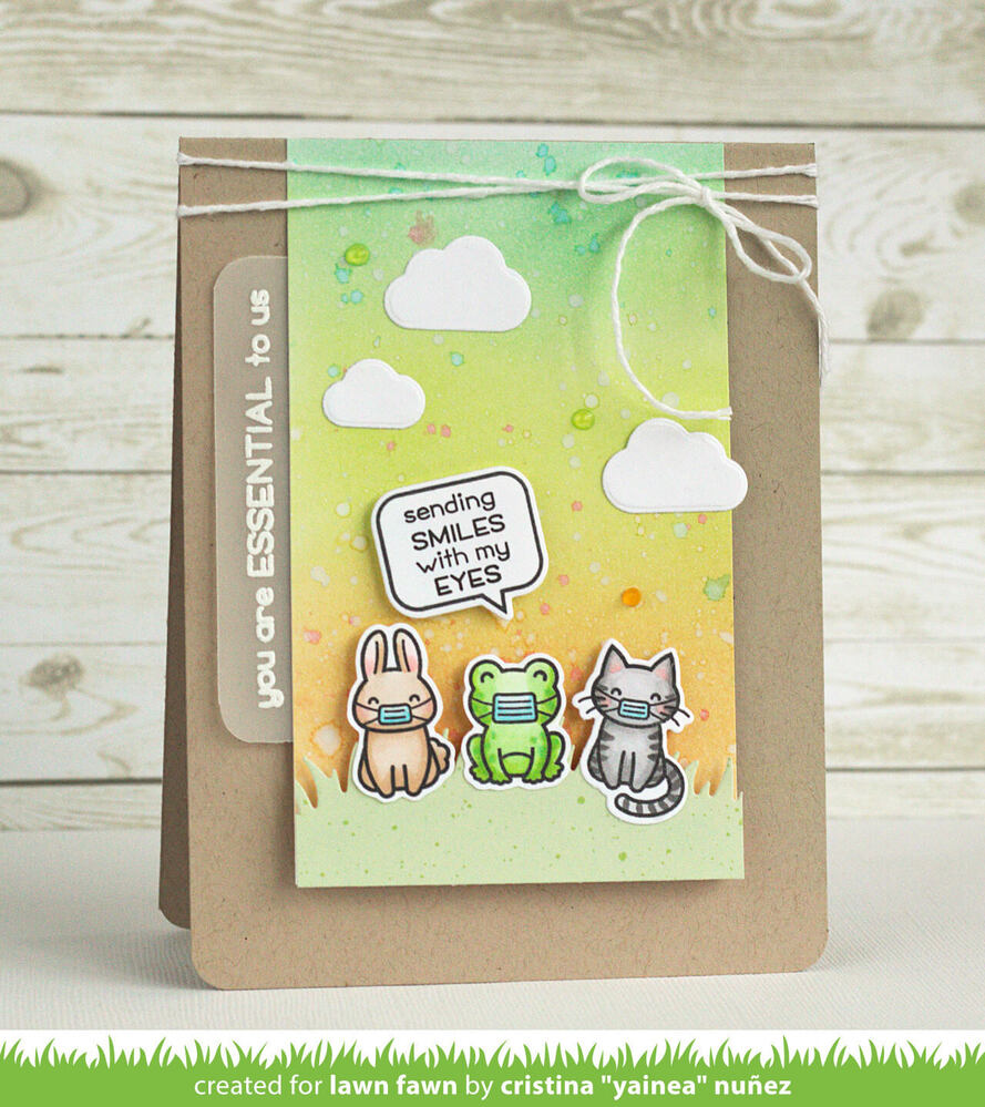 Lawn Fawn - Clear Stamps - Say What? Masked Critters LF2560