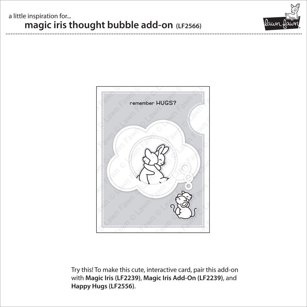 Lawn Fawn - Lawn Cuts Dies - Magic Iris Thought Bubble Add-On LF2573