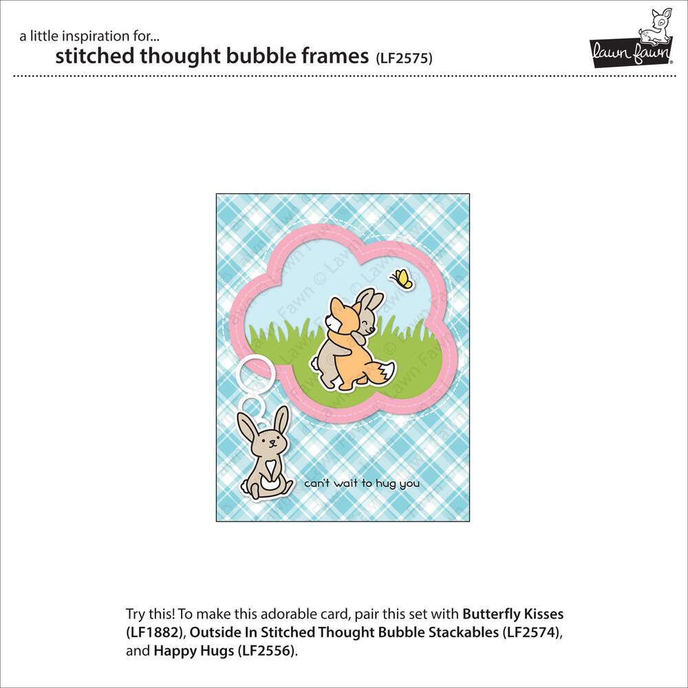 Lawn Fawn - Lawn Cuts Dies - Stitched Thought Bubble Frames LF2575