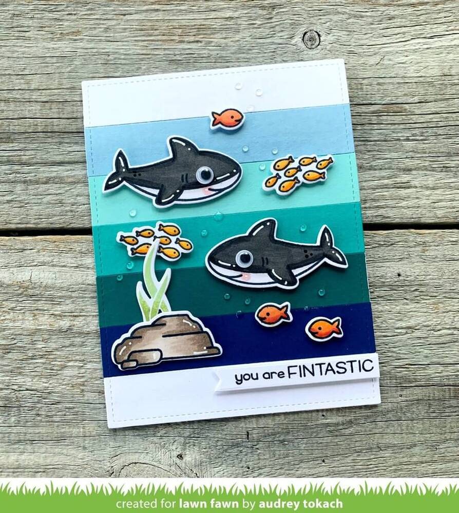 Lawn Fawn - Clear Stamps - Duh-Nuh Flip-Flop LF2597