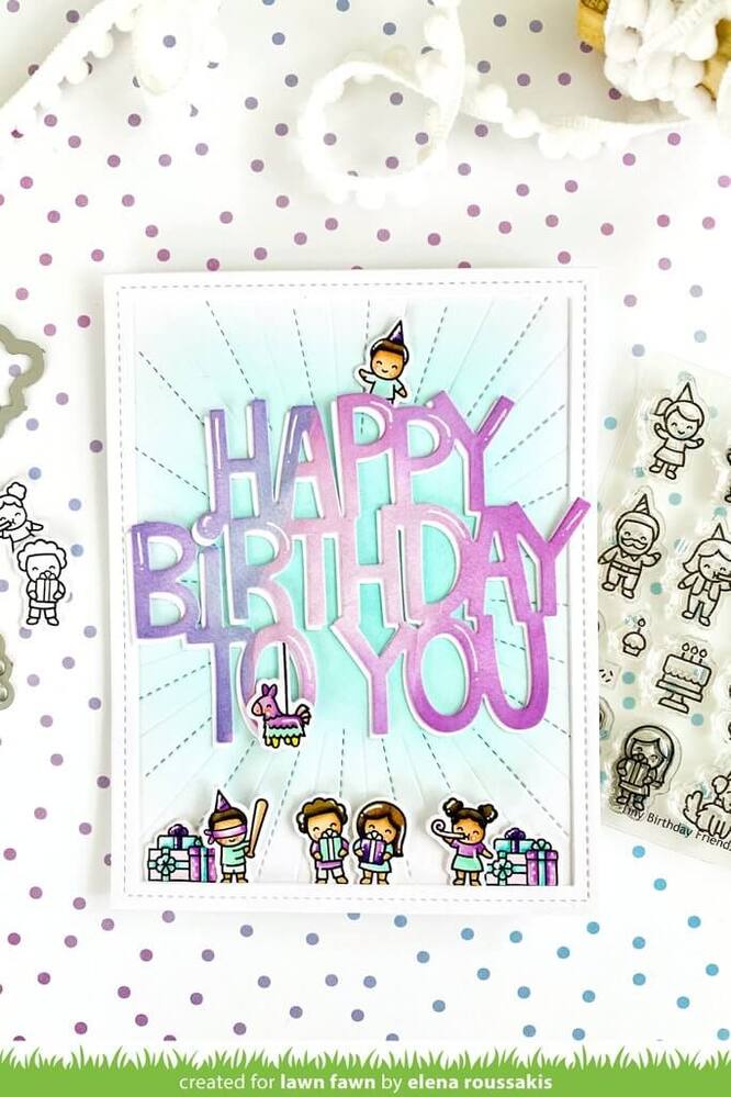 Lawn Fawn - Clear Stamps - Tiny Birthday Friends LF2601