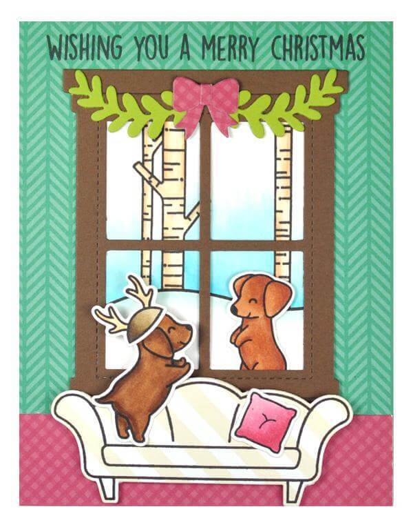 Lawn Fawn - Clear Stamps - Window Scene: Winter LF2672