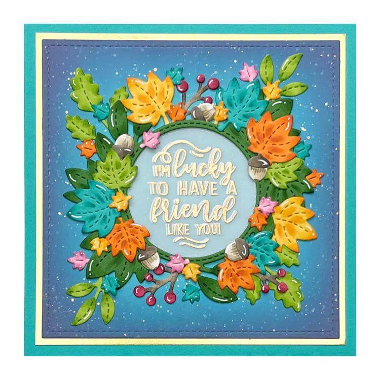 Lawn Fawn - Lawn Cuts Dies - Magic Iris Fall Leaves Add-On LF2696