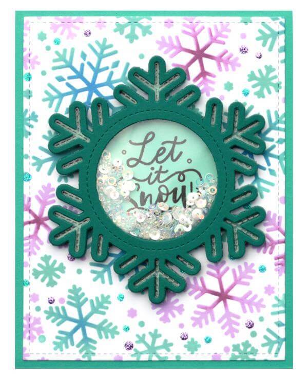 Lawn Fawn - Lawn Cuts Dies - Stitched Snowflake Frame LF2701