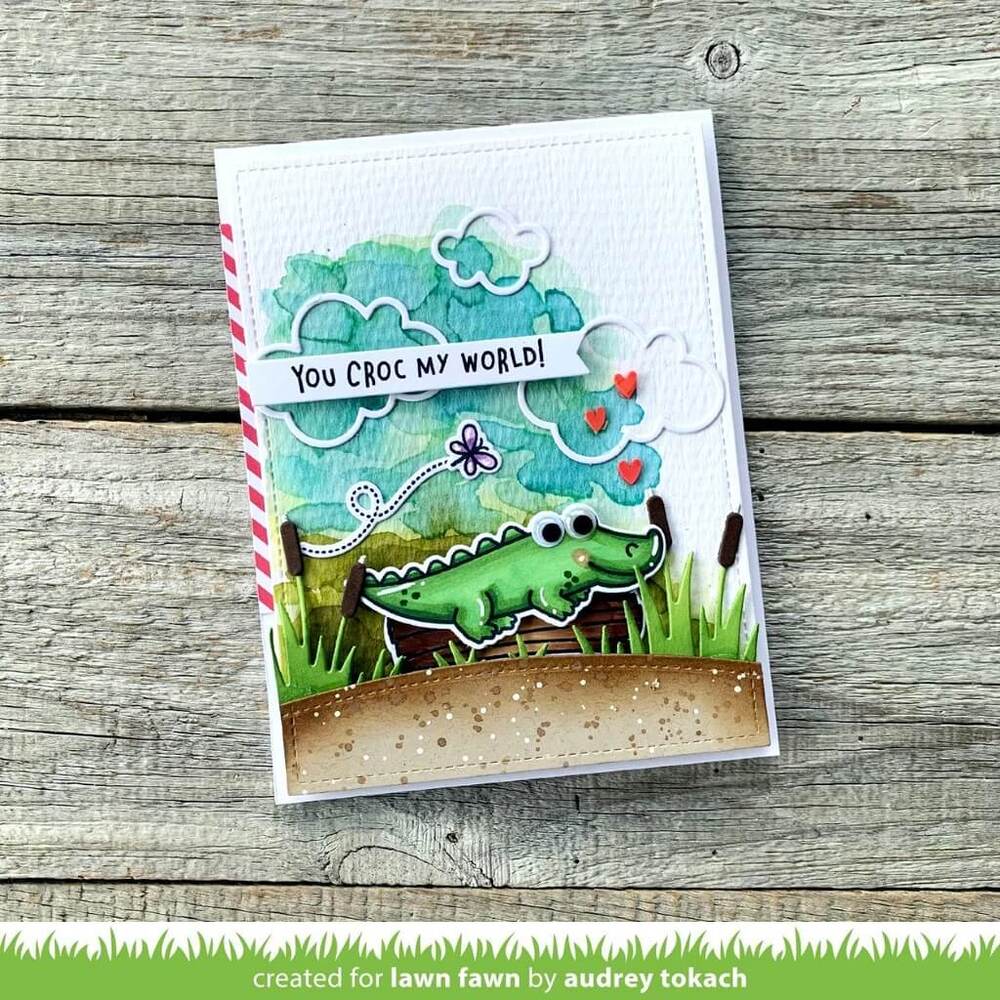 Lawn Fawn - Clear Stamps - Croc My World LF2724