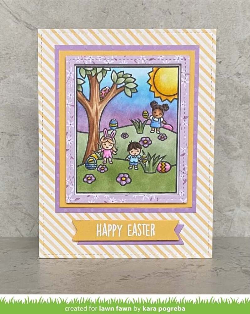 Lawn Fawn - Clear Stamps - Window Scene: Spring LF2780
