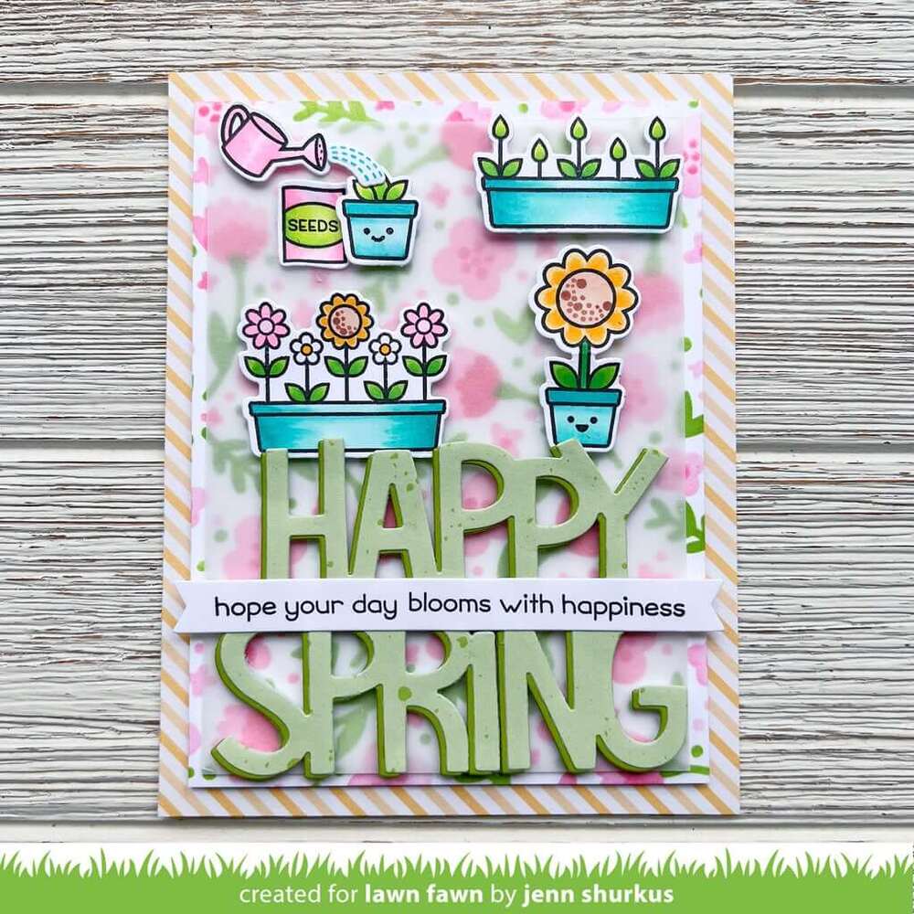 Lawn Fawn - Lawn Cuts Dies - Giant Happy Spring LF2802