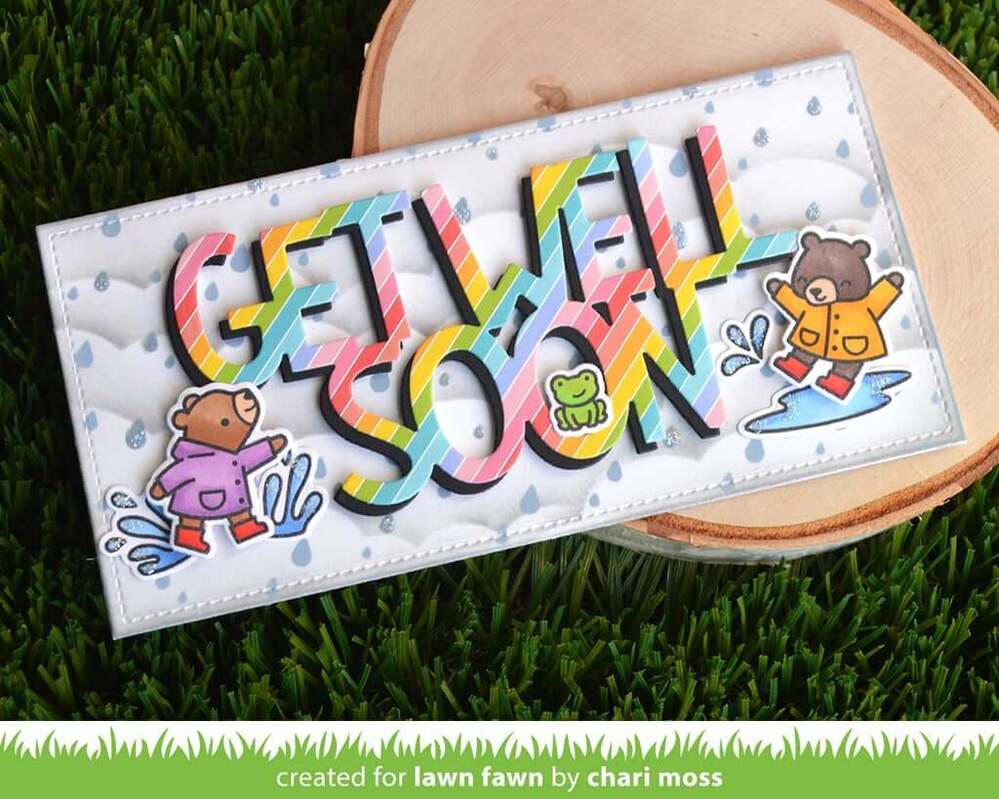 Lawn Fawn - Lawn Cuts Dies - Giant Get Well Soon LF2804