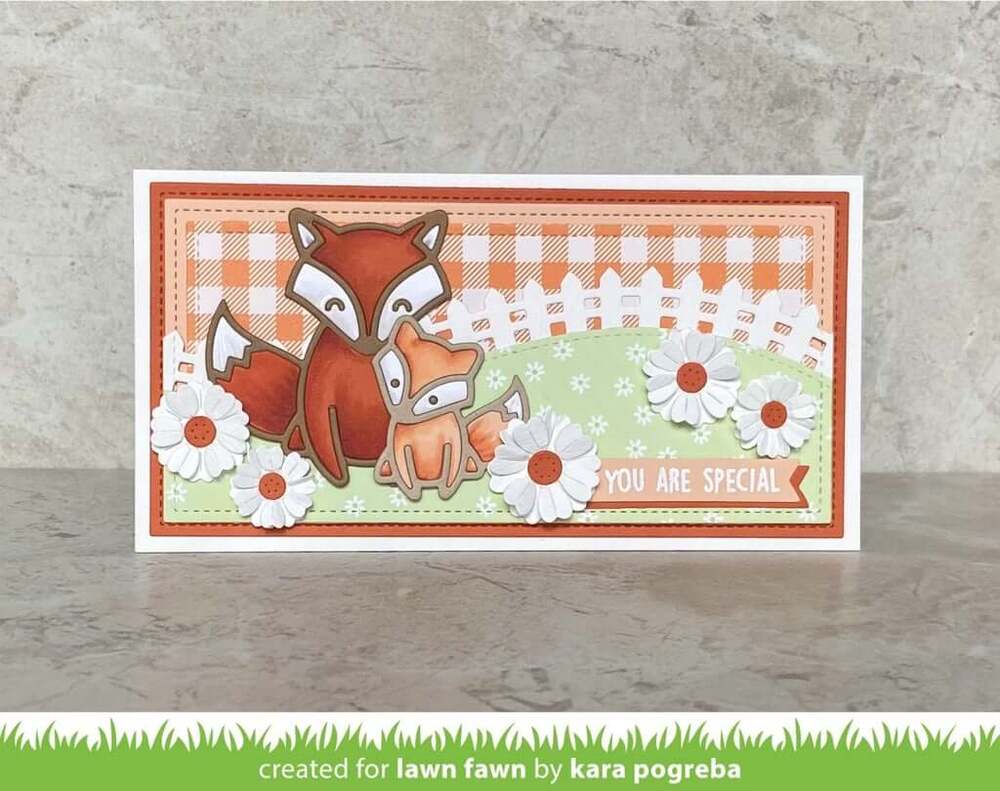 Lawn Fawn - Lawn Cuts Dies - Foxy Family LF2807