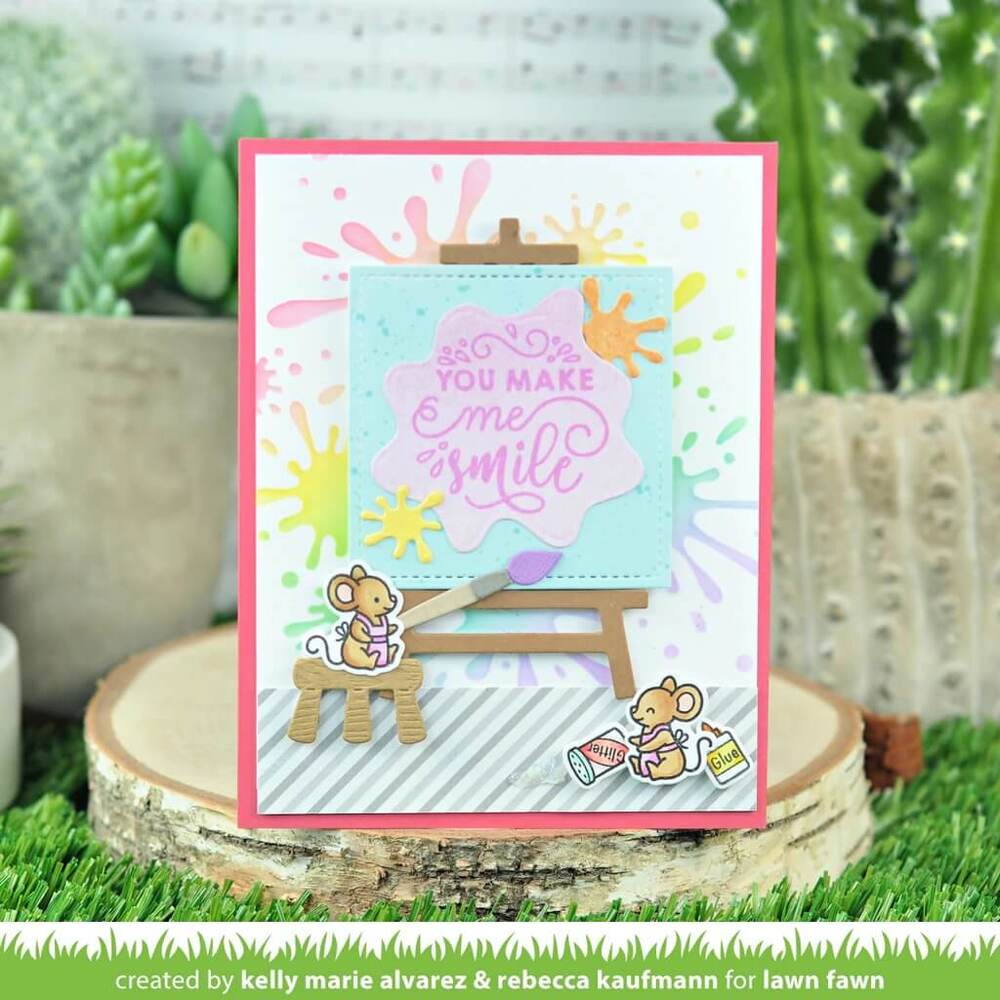 Lawn Fawn - Clear Stamps - Just Add Glitter LF2852