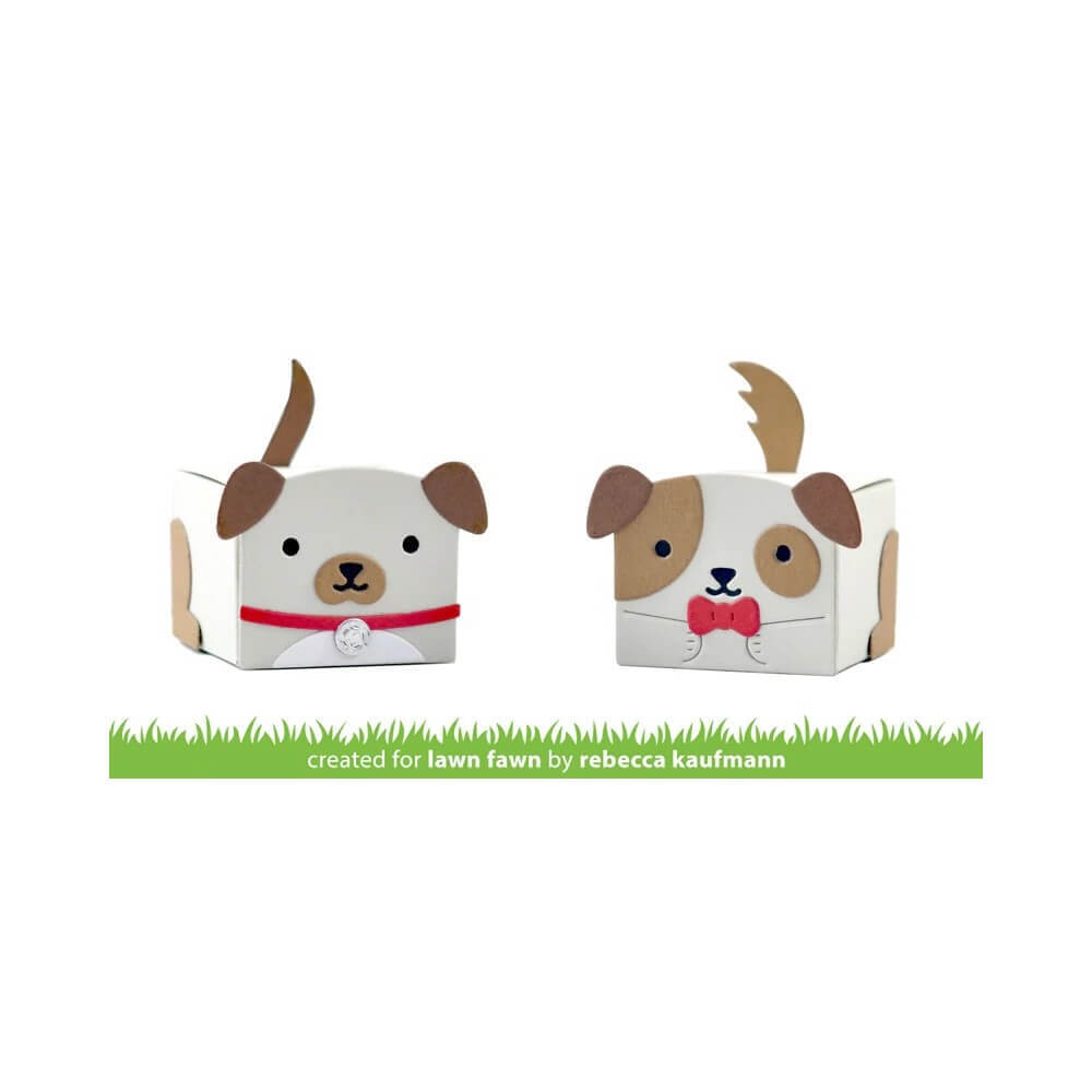 Lawn Fawn - Lawn Cuts Dies - Tiny Gift Box Dog Add-On LF2887