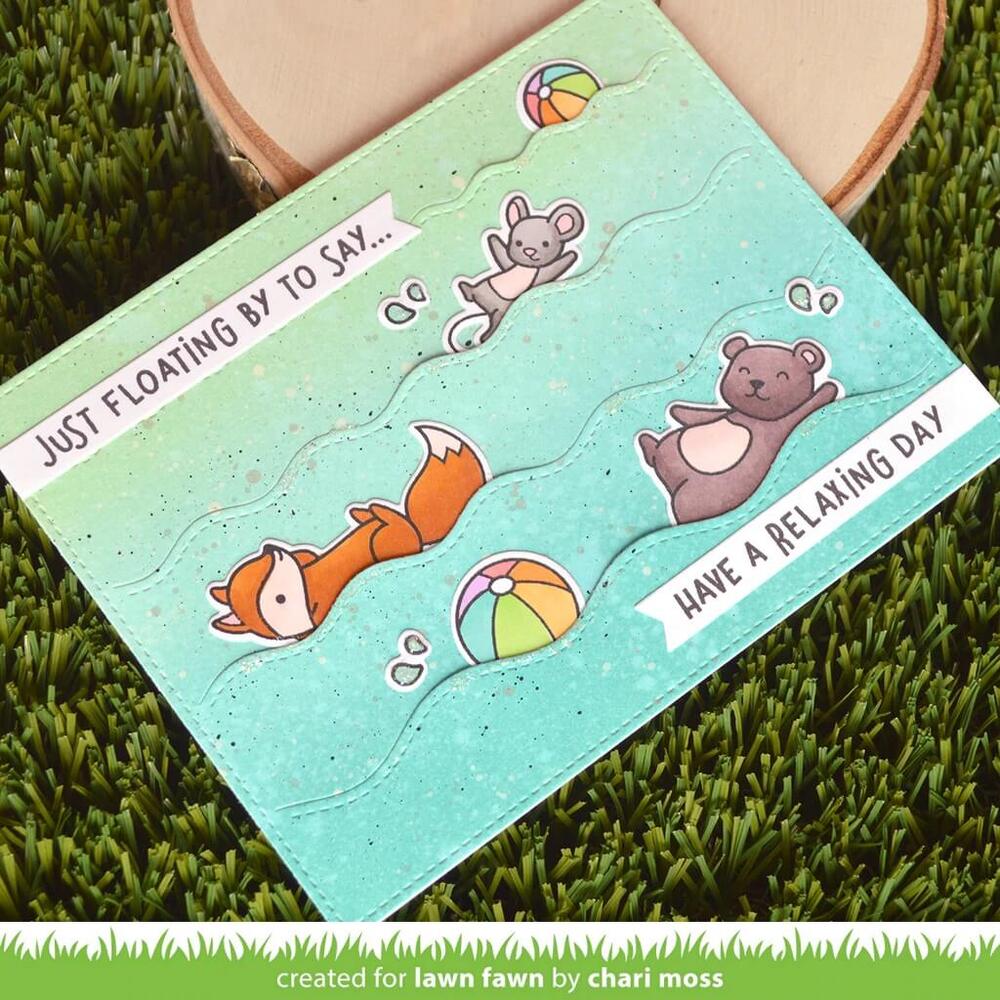 Fustella Lawn Fawn Stitched Pond (LF2067) - Acciaio, Per Scrapbooking E Craft, Forma Stagno Con Cuciture Finte, Dimensioni 10,3 Cm