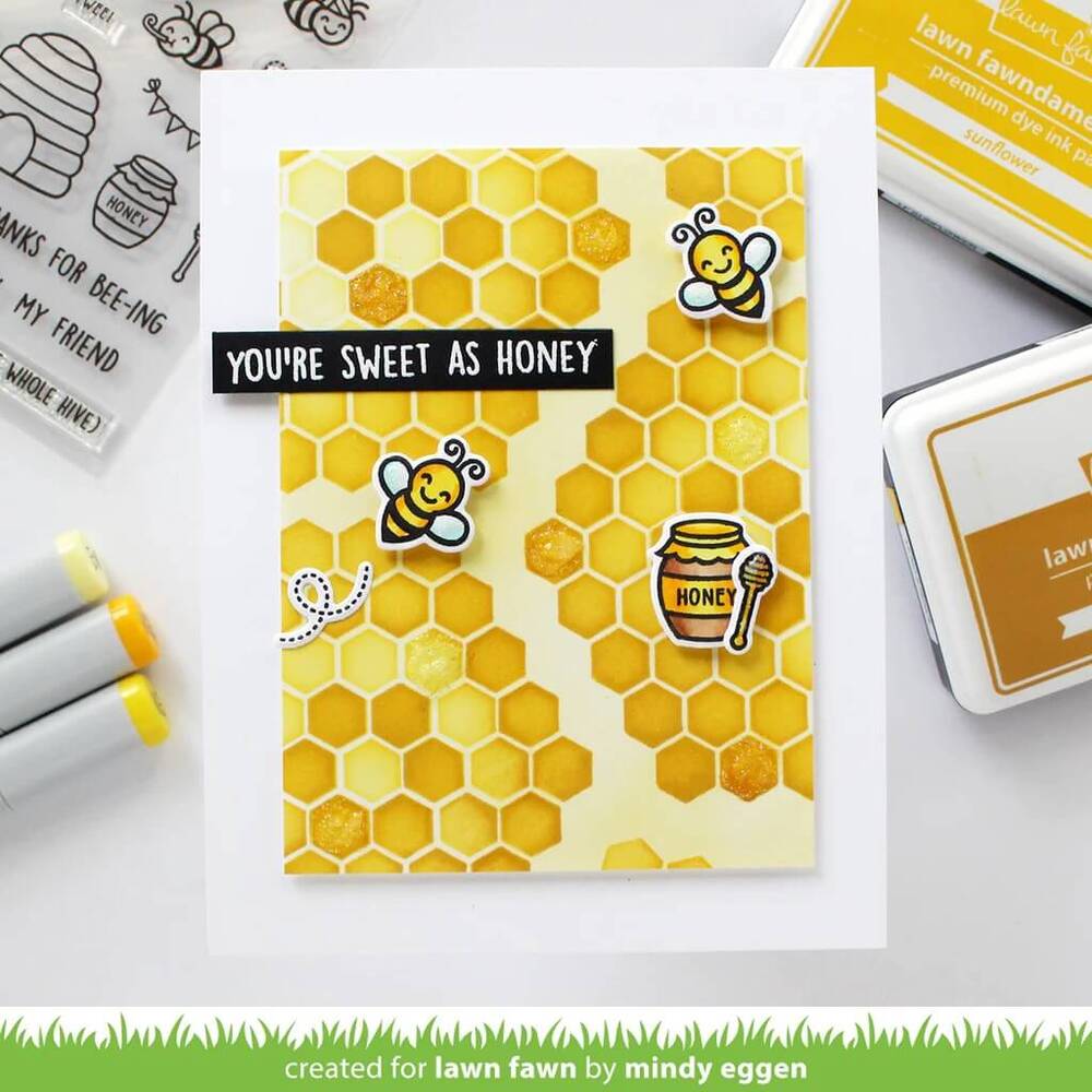 Lawn Fawn Stencils - Honeycomb LF2925