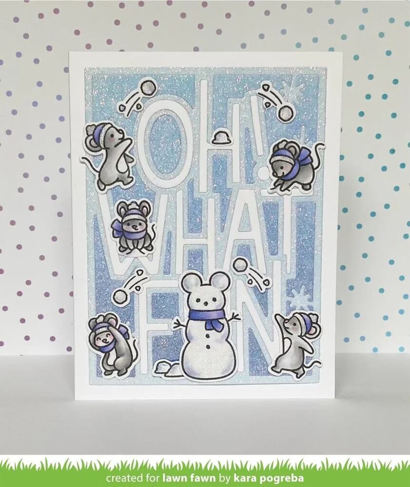 Lawn Fawn - Clear Stamps - Snowball Fight LF2941