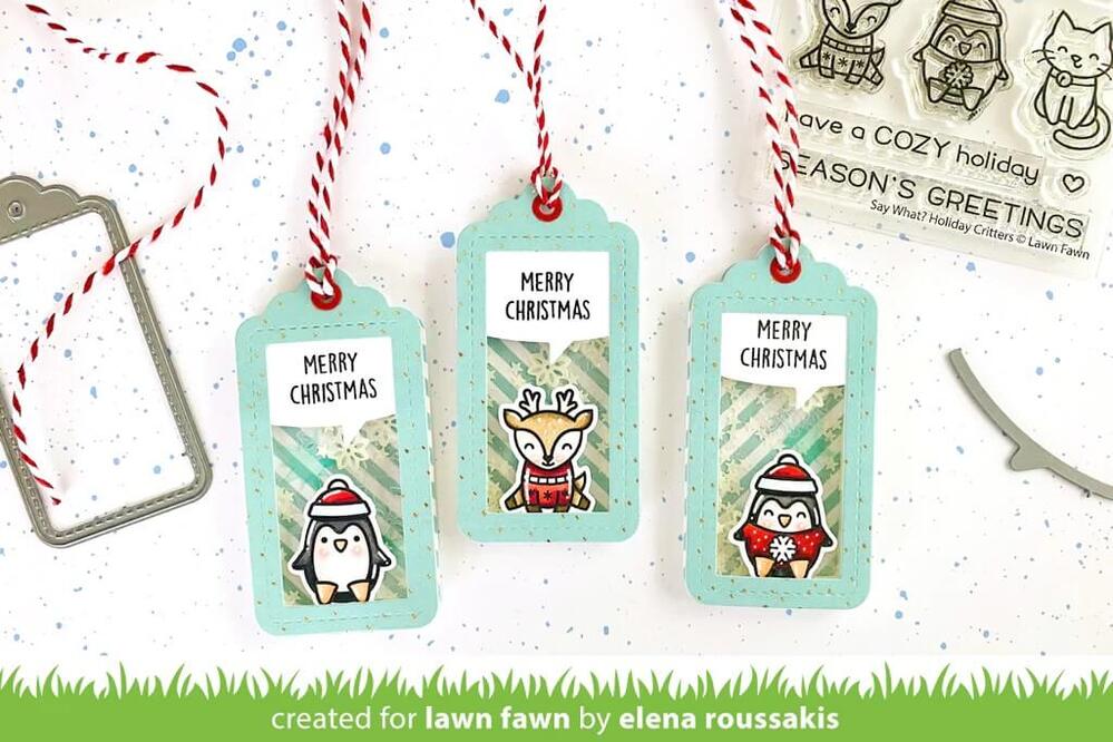 Lawn Fawn - Lawn Cuts Dies - Say What? Holiday Critters LF2952