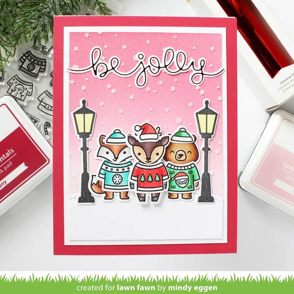 Lawn Fawn Stencils - Snow Flurries Background LF2982