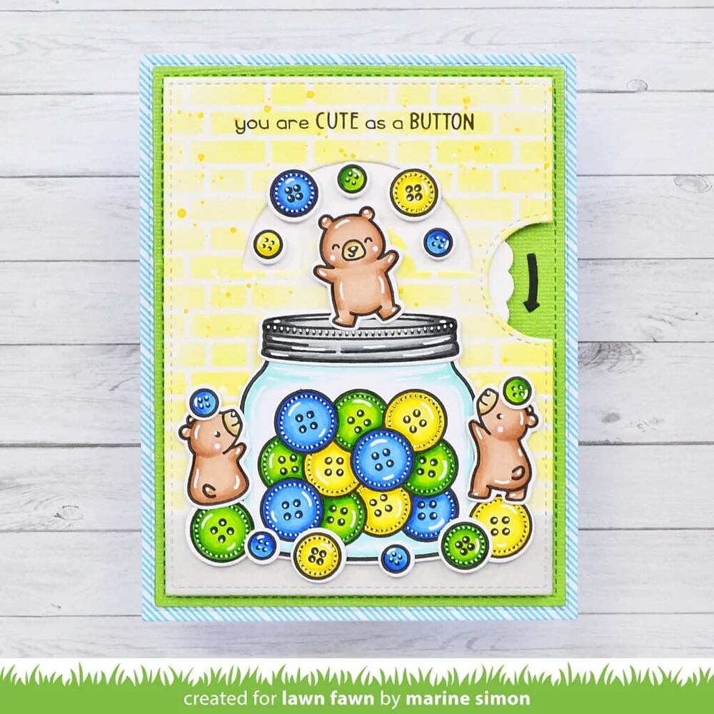 Lawn Fawn - Clear Stamps - How You Bean? Buttons Add-On LF3063