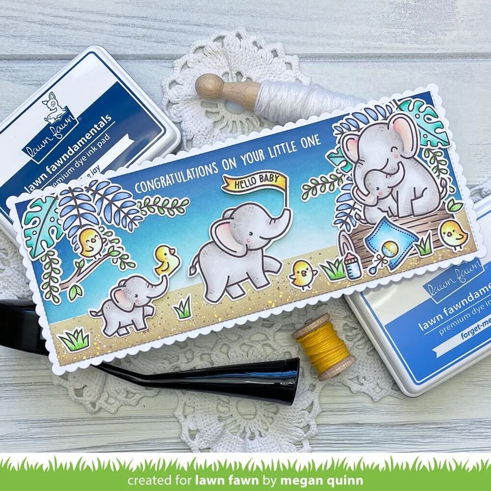 Lawn Fawn - Clear Stamps - Elephant Parade LF3065