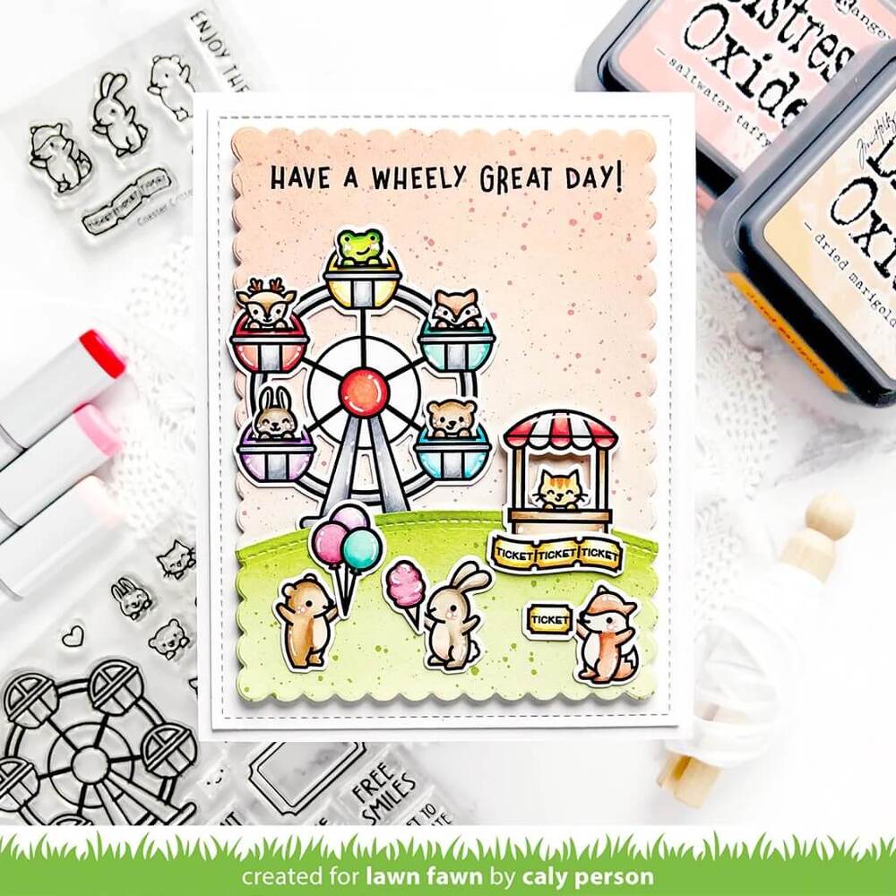 Lawn Fawn - Clear Stamps - Wheely Great Day LF3071