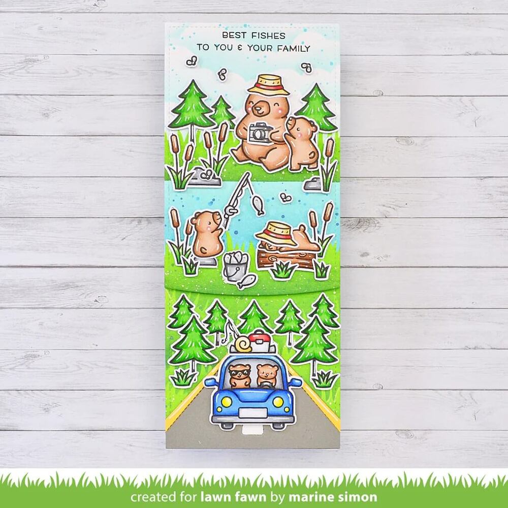 Lawn Fawn - Clear Stamps - Car Critters Road Trip Add-On LF3167