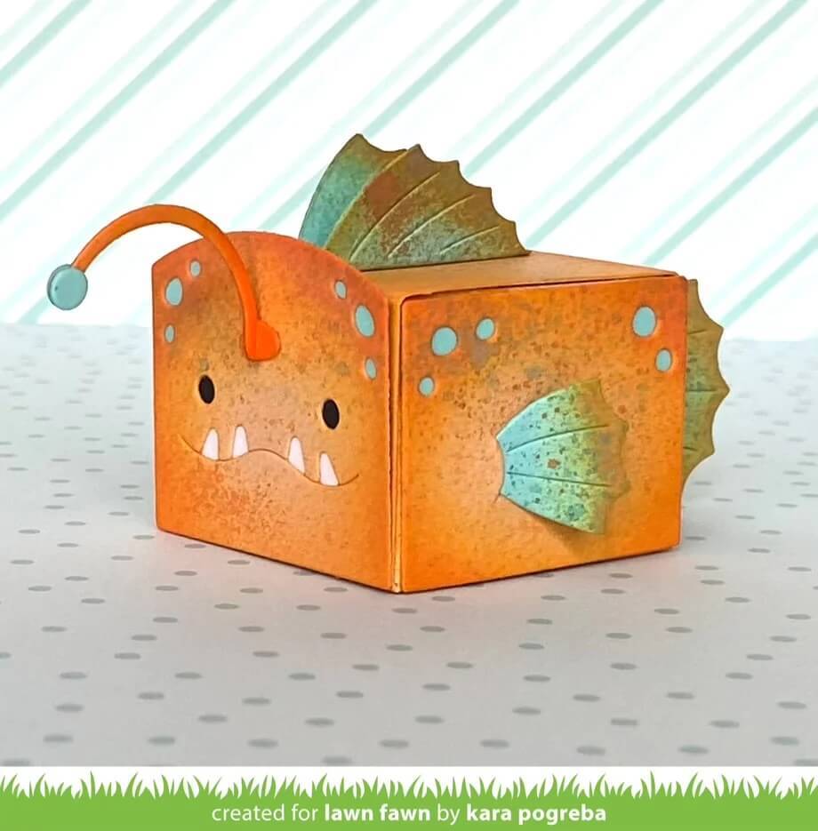 Lawn Fawn - Lawn Cuts Dies - Tiny Gift Box Anglerfish Add-On LF3184