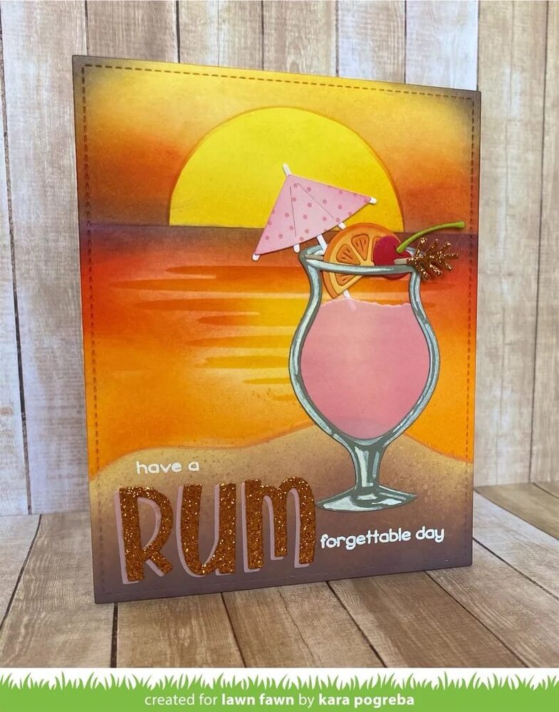 Lawn Fawn Stencils - Beach Sunset LF3189