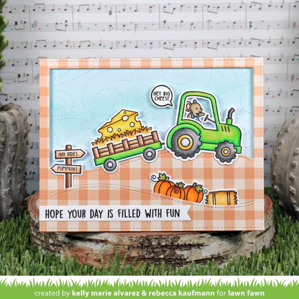 Lawn Fawn - Lawn Cuts Dies - Hay There, Hayrides! Mice Add-on LF3216