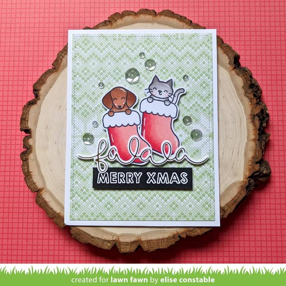 Lawn Fawn - Lawn Cuts Dies - Pawsitive Christmas LF3235