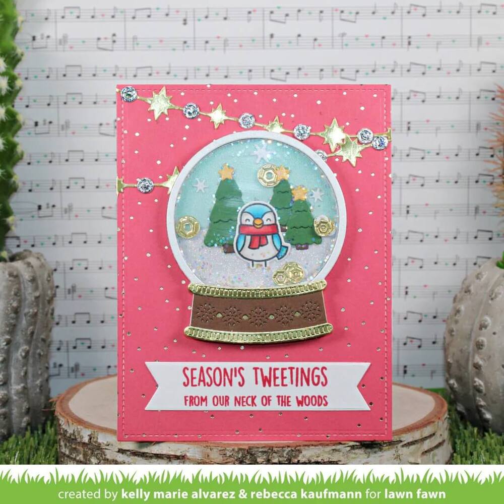 Lawn Fawn - Lawn Cuts Dies - Sparkle Garland Borders LF3258