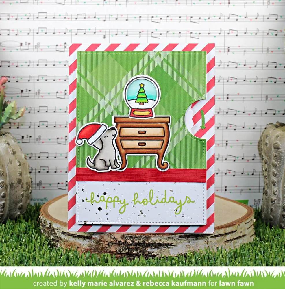 Lawn Fawn - Lawn Cuts Dies - Little Snow Globe: Dog LF3271