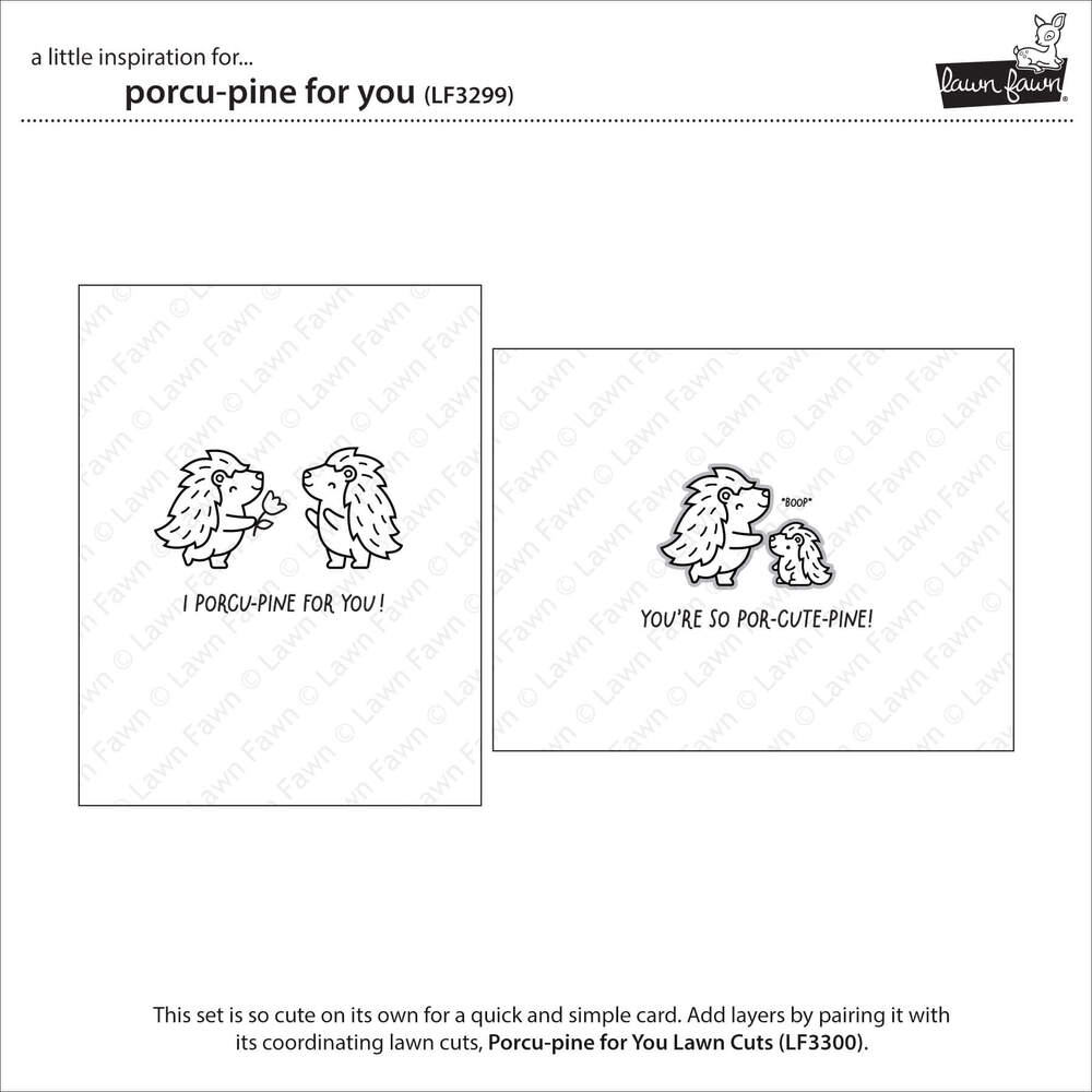 Lawn Fawn Stamps - Porcu-pine for you LF3299