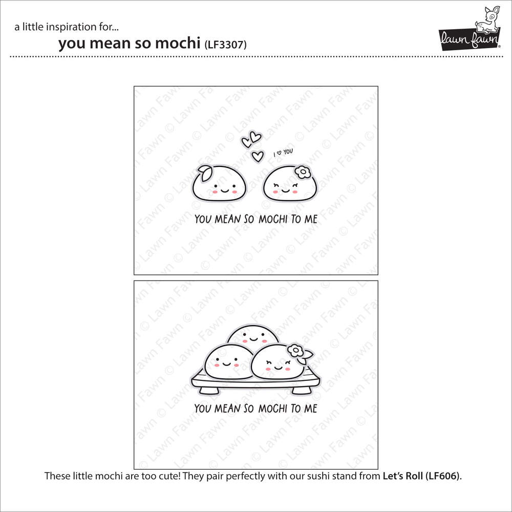 Lawn Fawn Stamps - You mean so mochi LF3307