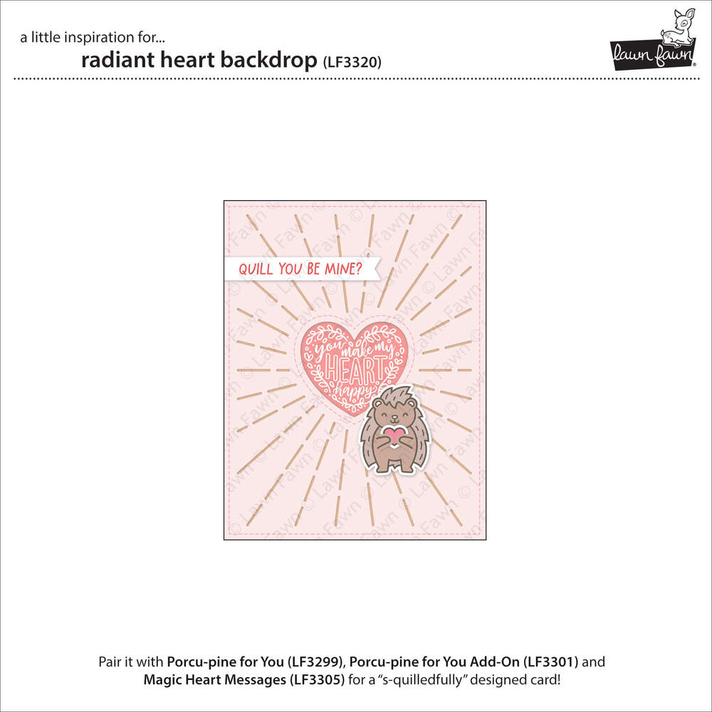 Lawn Fawn Dies - Radiant heart backdrop LF3320