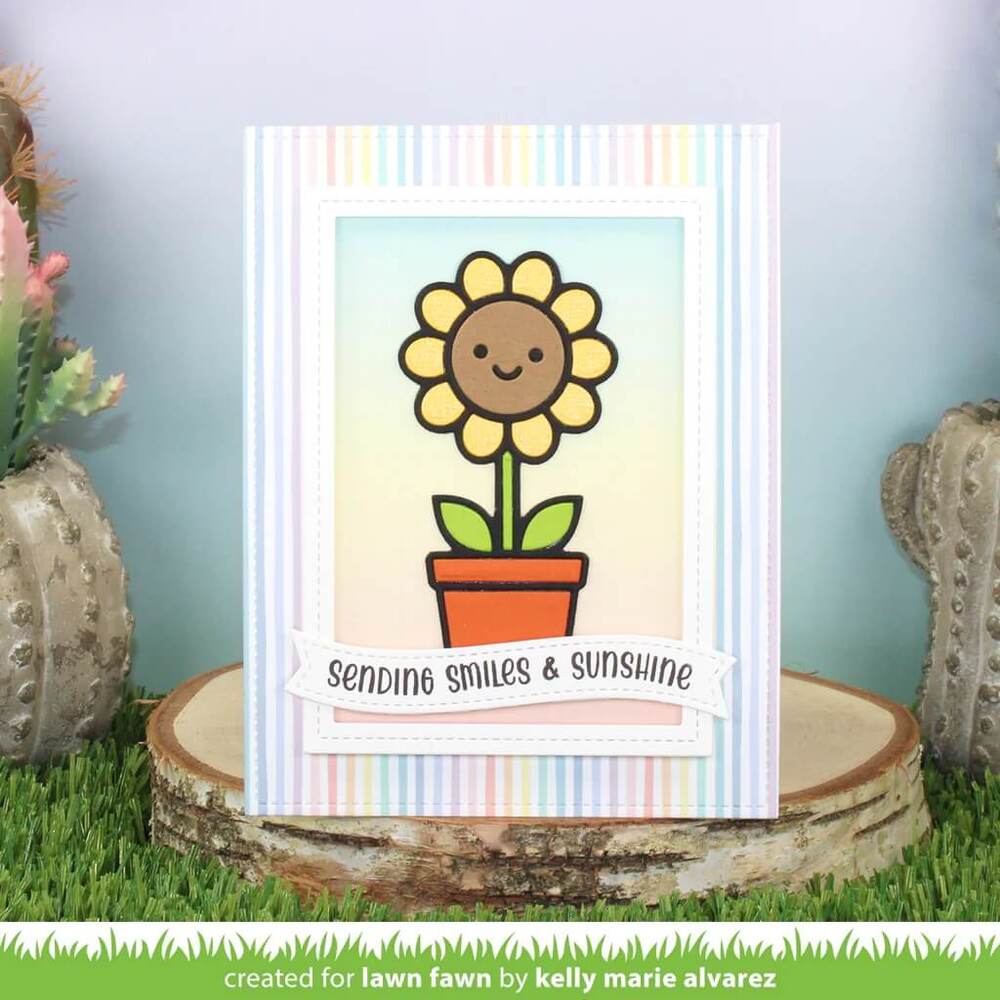 Lawn Fawn Dies - Happy Potted Flower LF3381