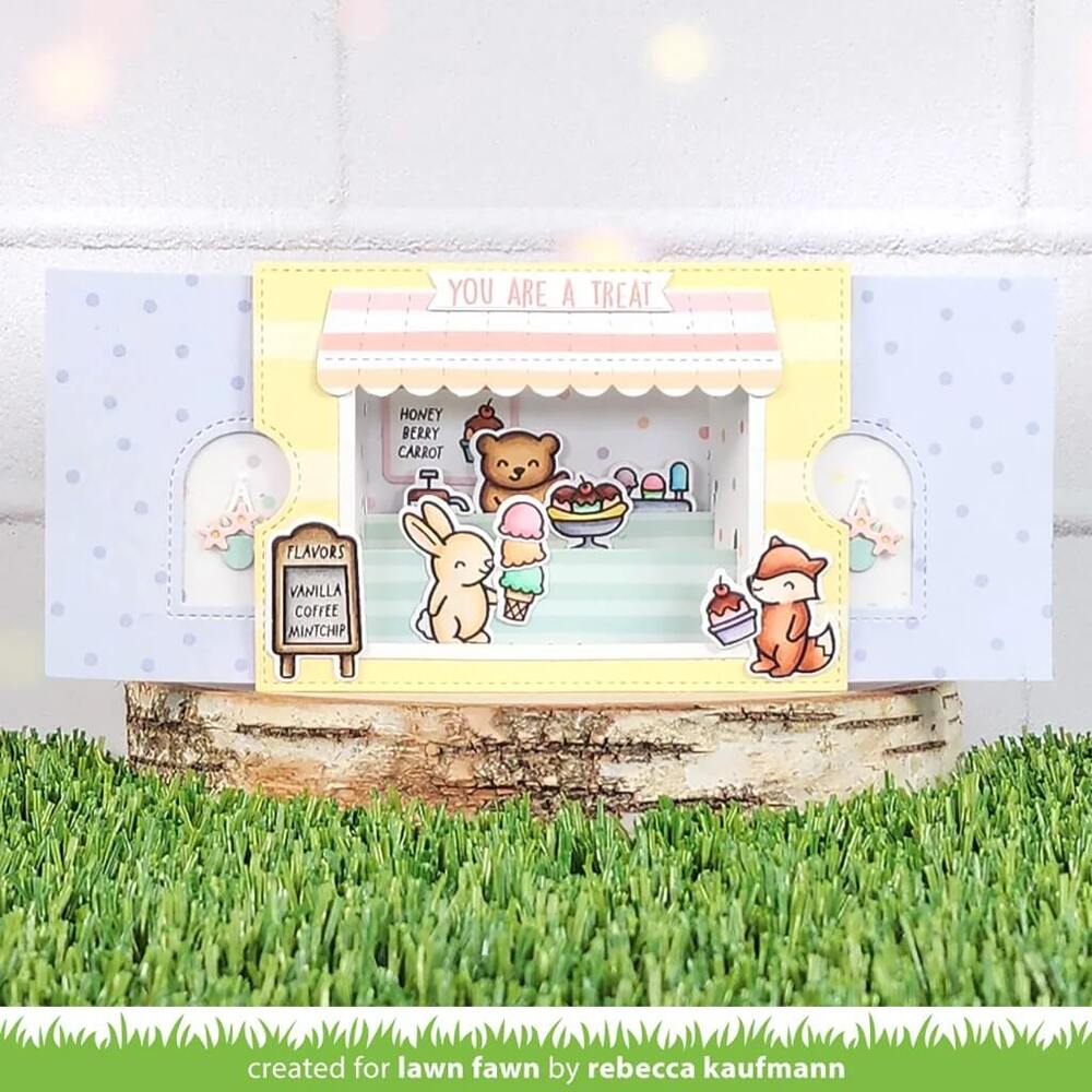 Lawn Fawn Dies - Treat Cart Sentiment Add-On LF3414
